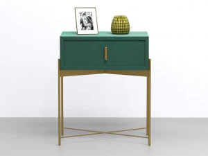 Green Bedroom Bedside Table 3D Model