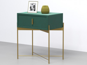 Green Bedroom Bedside Table Modelo 3D