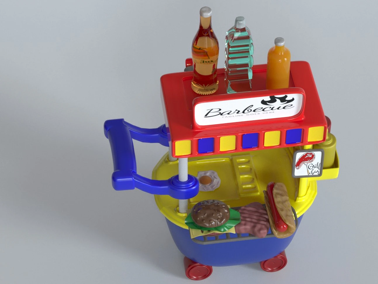 Barbeque 3D Model .c4d .max .obj .3ds .fbx .stl .blend 