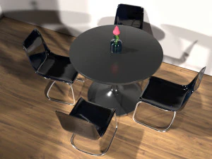 Ikea DOCKSTA TOBIAS Table and 4 chairs 3D Model