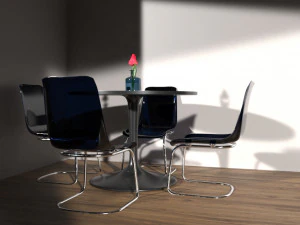 Ikea DOCKSTA TOBIAS Mesa e 4 cadeiras Modelo 3D