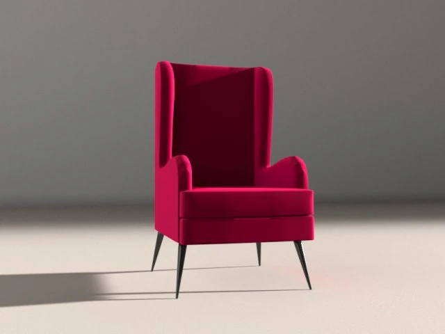 Armchair 3D Model .c4d .max .obj .3ds .fbx .stl .blend