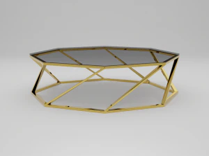 Gold magazine table 3D Model