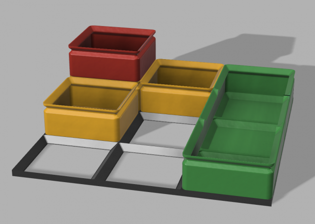 Organizer Boxes 3Dプリントモデル .c4d .max .obj .3ds .fbx .stl .blend 