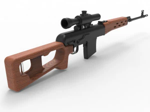Sniper Rifle 3D Model