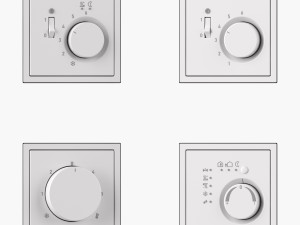 JUNG LS ZERO Thermostats kit 9 items 3D Модель