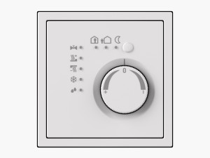 JUNG LS ZERO Thermostats kit 9 items 3D Модель