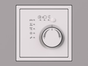 JUNG LS ZERO Thermostats kit 9 items 3D Модель