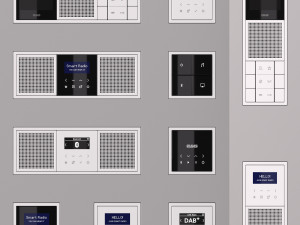 JUNG LS ZERO DOOR COMMUNICATION and SMART RADIO 16 items Model 3D