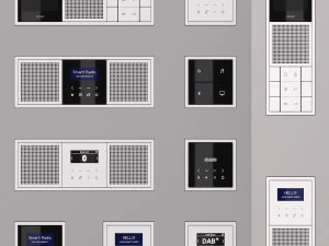 JUNG LS ZERO DOOR COMMUNICATION and SMART RADIO 16 items 3D Model