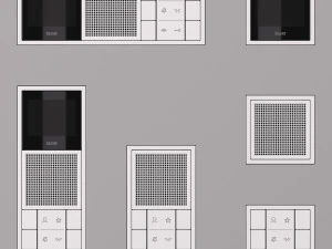 JUNG LS ZERO DOOR COMMUNICATION and SMART RADIO 16 items 3D Model