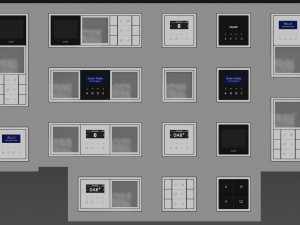 JUNG LS ZERO DOOR COMMUNICATION and SMART RADIO 16 items Model 3D