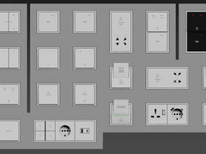 JUNG LS ZERO Hospitality KIT 25 items 3D Model