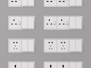 JUNG LS ZERO Switches and Sockets kit 80 items Modelo 3D