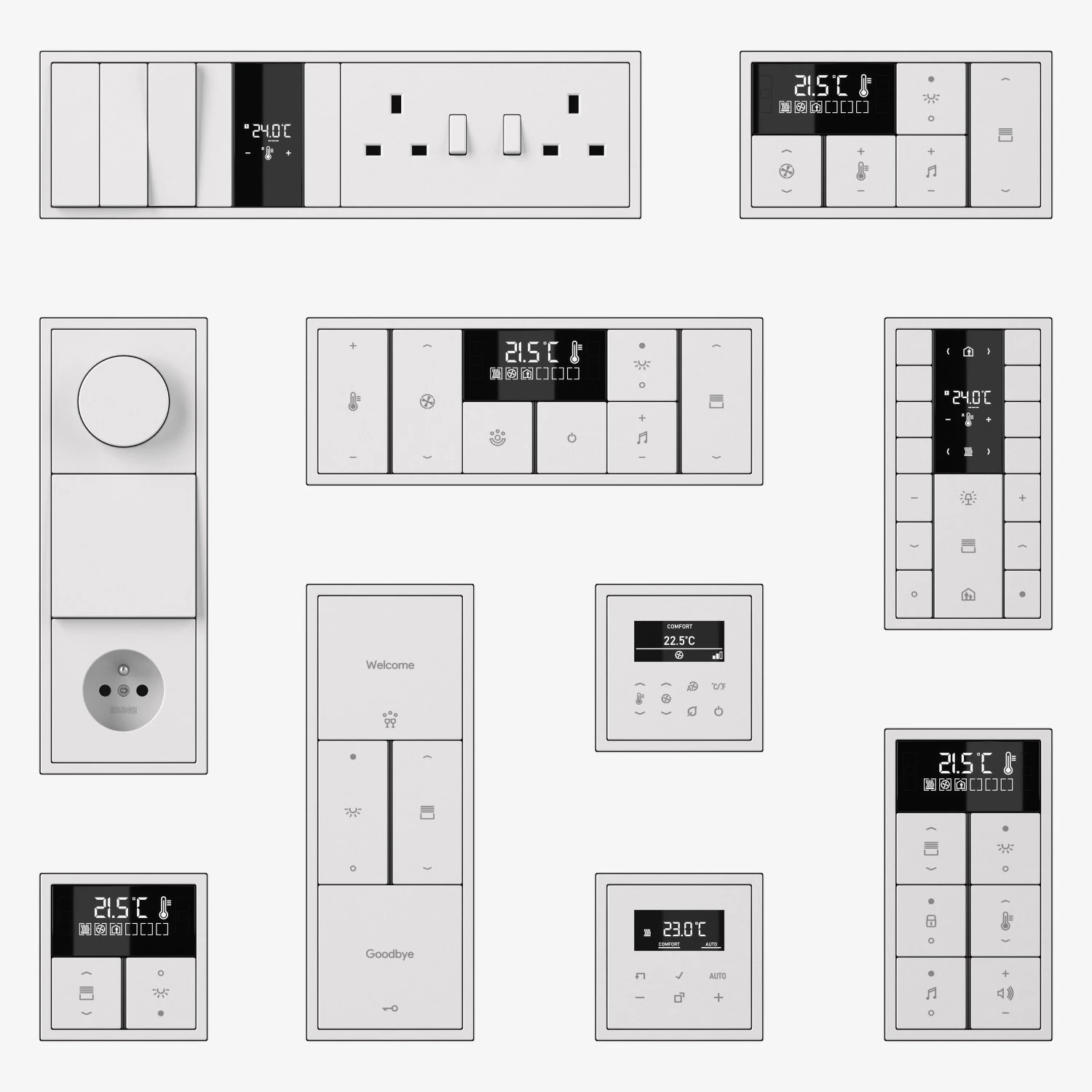 JUNG LS ZERO KNX SMART HOME KIT 34 items 3D Model .c4d .max .obj .3ds .fbx .stl .blend