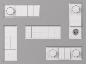 JUNG LS ZERO KNX SMART HOME KIT 34 items Modello 3D