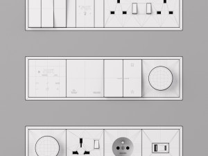 JUNG LS ZERO KNX SMART HOME KIT 34 items Modello 3D