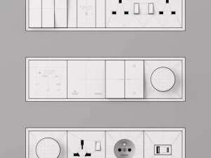 JUNG LS ZERO KNX SMART HOME KIT 34 items 3D Model