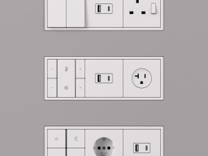 JUNG LS ZERO KNX SMART HOME KIT 34 items Modello 3D