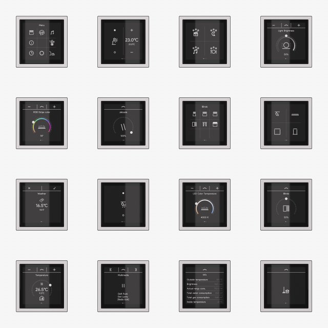 JUNG LS ZERO LS TOUCH - the smart KNX kit 54 items 3D Модель .c4d .max .obj .3ds .fbx .stl .blend 