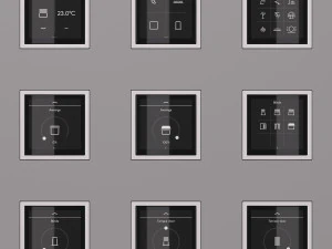 JUNG LS ZERO LS TOUCH - the smart KNX kit 54 items 3D Model