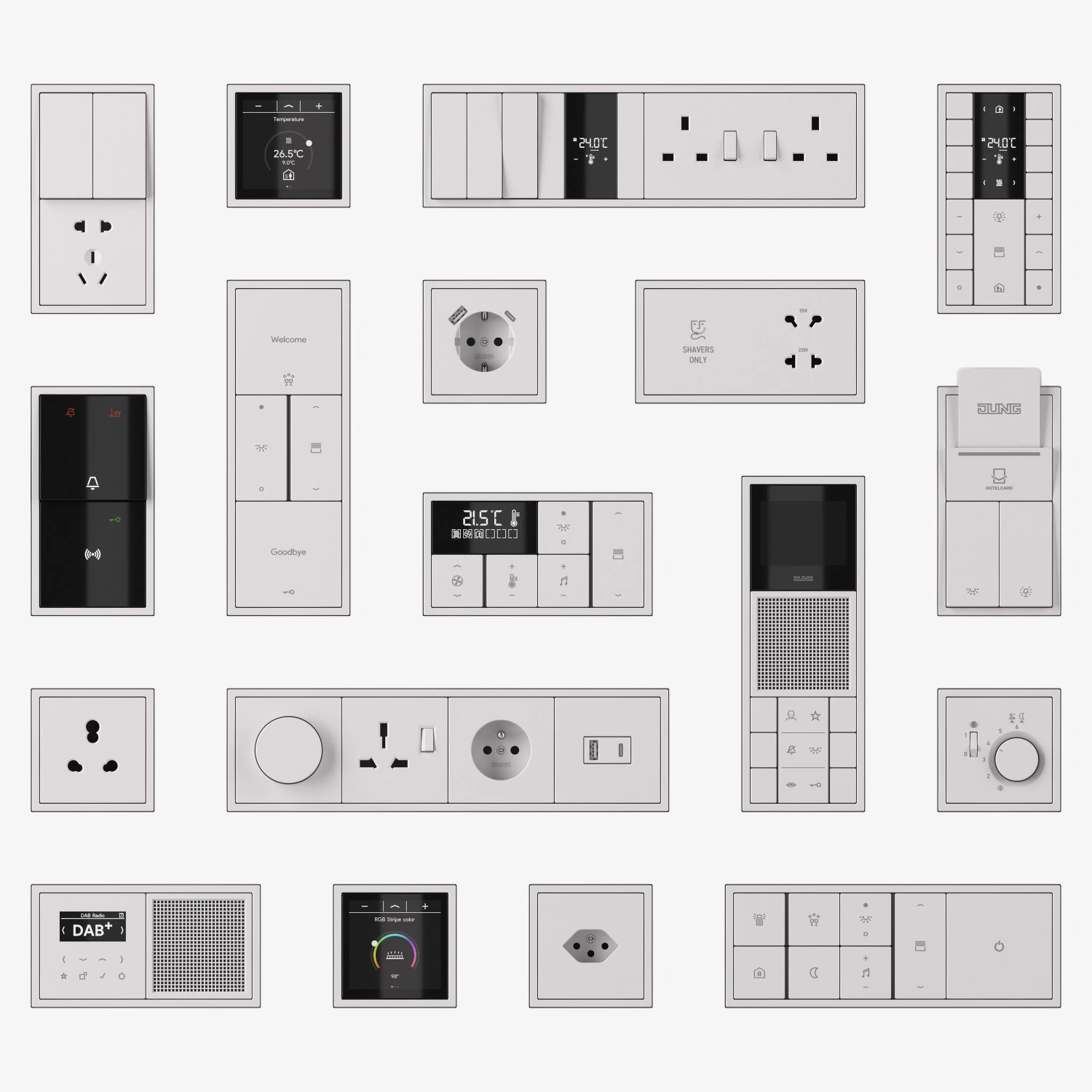 JUNG LS ZERO FULL collection 217 items 3D Model .c4d .max .obj .3ds .fbx .stl .blend 