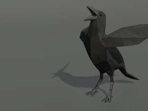 Raven Animation Loupoly 3D मॉडल