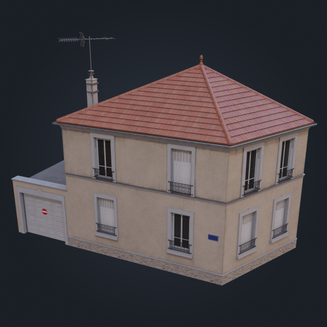 Paris suburban house - AVH Modelo 3D .c4d .max .obj .3ds .fbx .stl .blend 