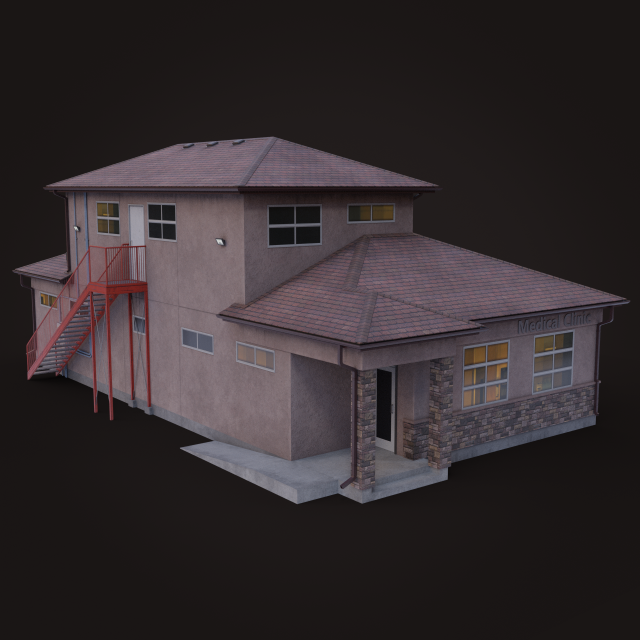 Baltimore medical clinic - YWG 3Dモデル .c4d .max .obj .3ds .fbx .stl .blend 