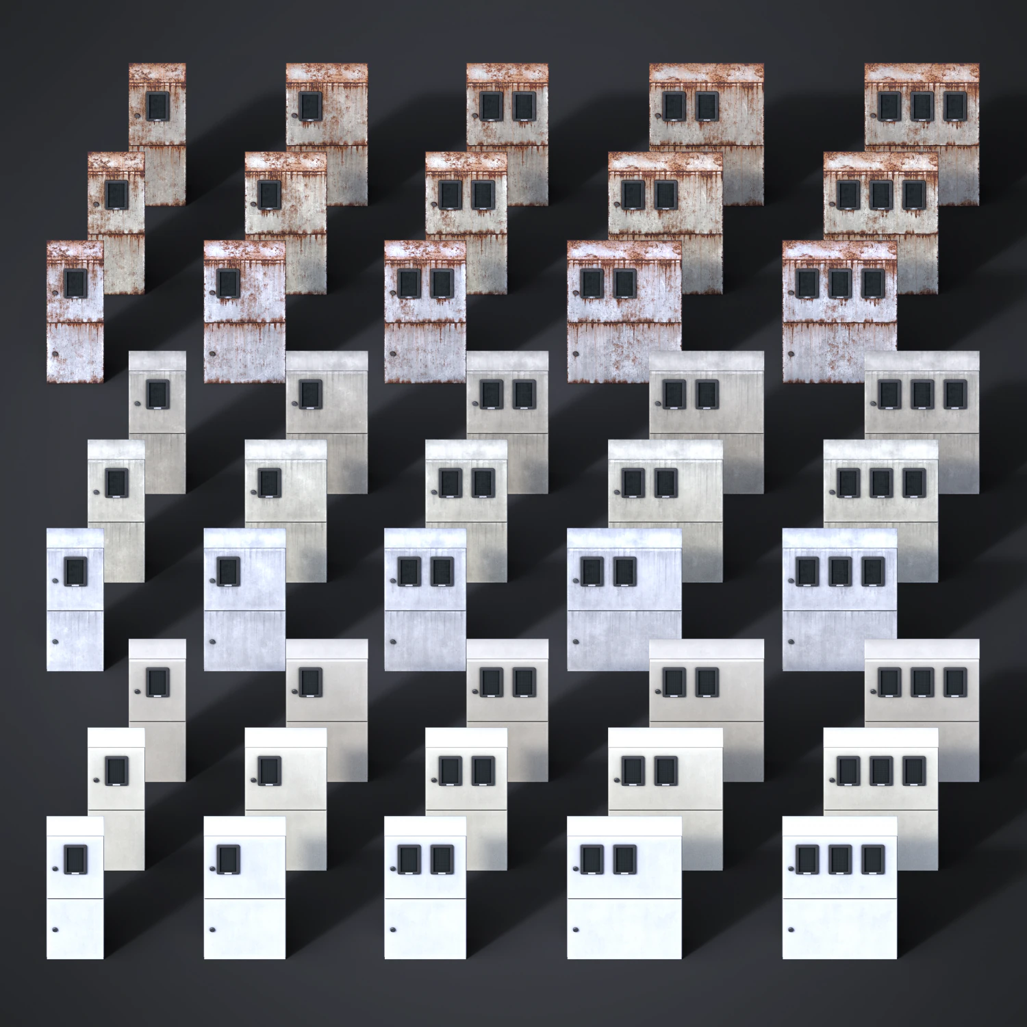 Japanese Electric Boxes - MSB 3D Model .c4d .max .obj .3ds .fbx .stl .blend 