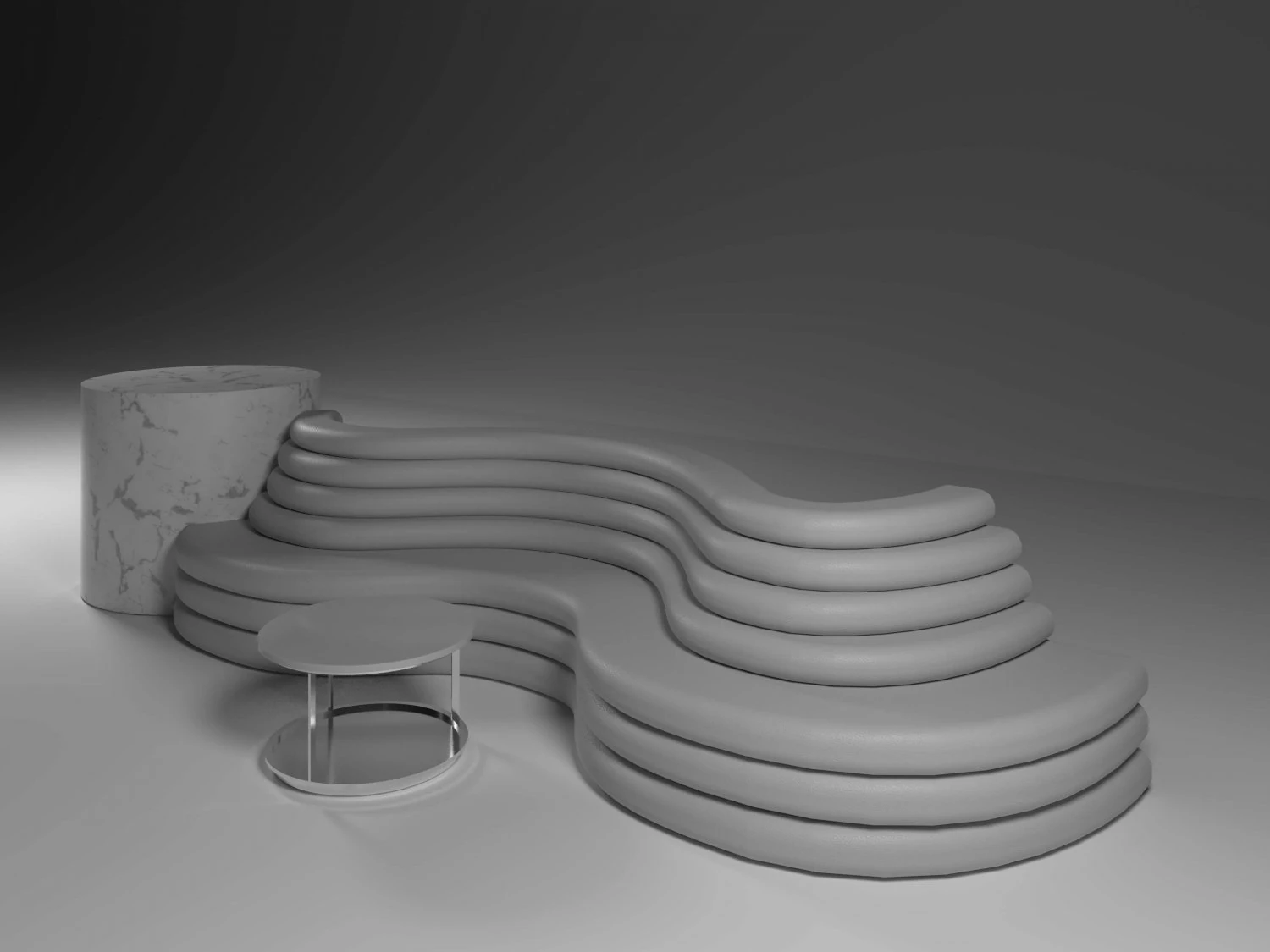 Lounge Sofa 3D Model .c4d .max .obj .3ds .fbx .stl .blend 