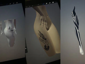 Tattoo Mockup for Procreate 3D Model