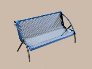 Bancs d'ext&eacute;rieur avec accoudoirs Modèle 3D