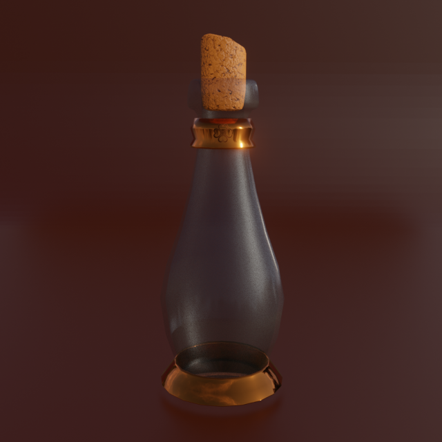 Empty potion bottle 3D-Modell .c4d .max .obj .3ds .fbx .stl .blend 
