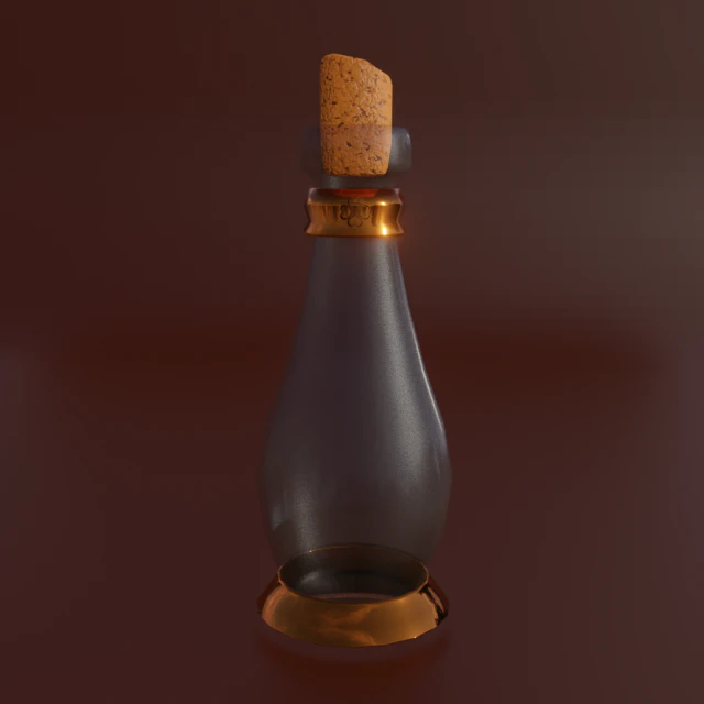 Bottiglia di pozione vuota Modello 3D .c4d .max .obj .3ds .fbx .stl .blend 