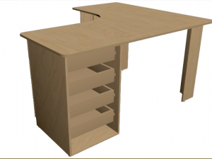 Computer desk 3D 模型