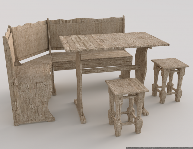 A set of furniture 3D Модель .c4d .max .obj .3ds .fbx .stl .blend 
