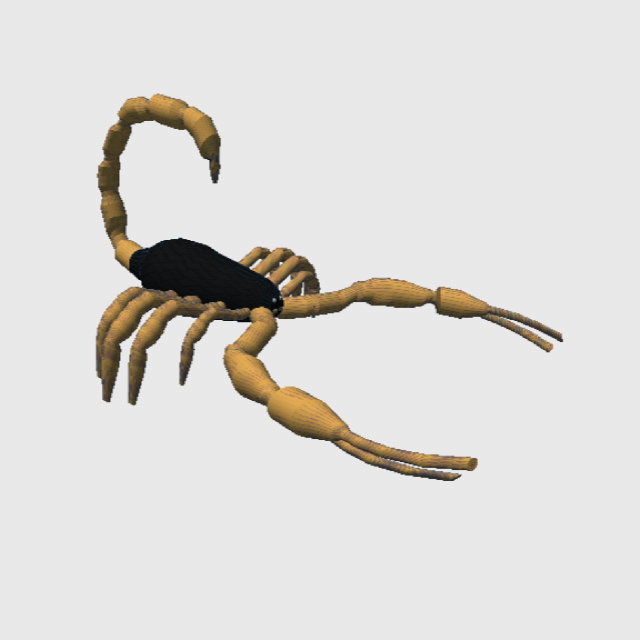 Scorpion lowPoly Model 3D .c4d .max .obj .3ds .fbx .stl .blend 