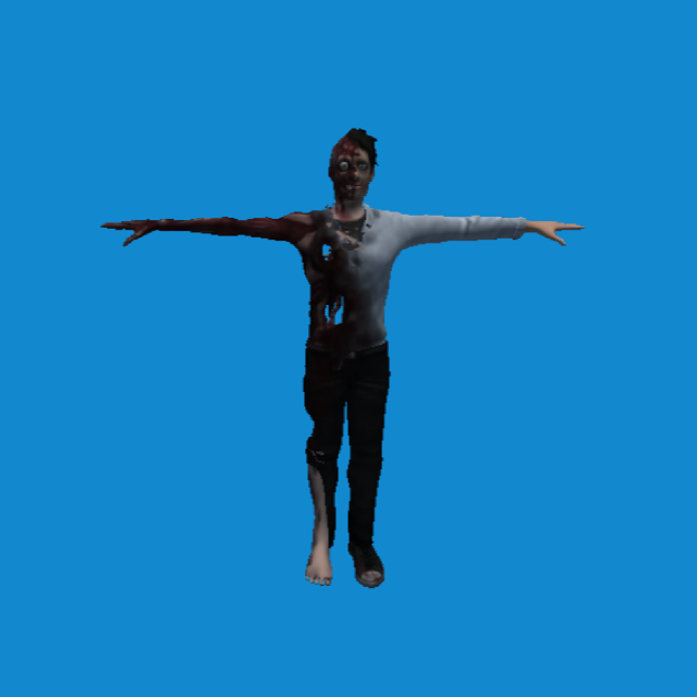 Zombie character 3D 모델 .c4d .max .obj .3ds .fbx .stl .blend 