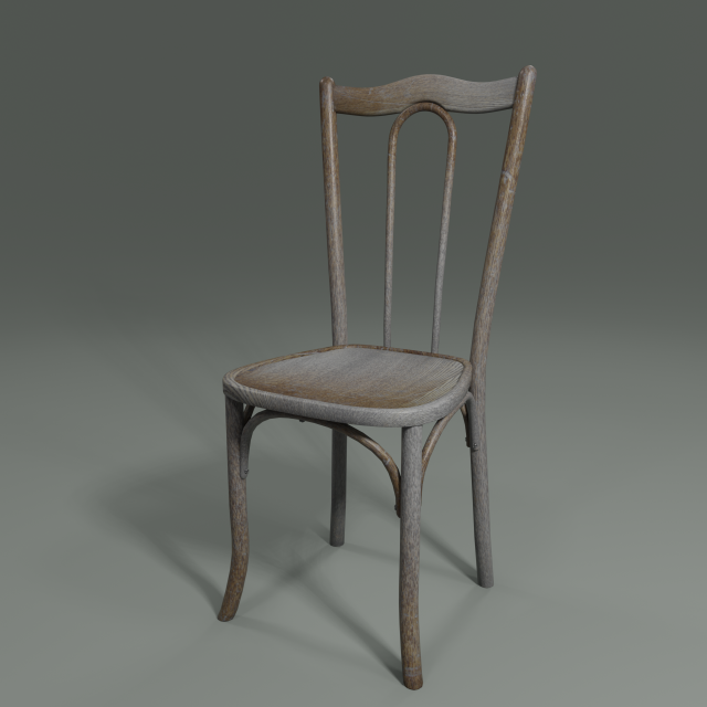 Viennese Chair 3D Model .c4d .max .obj .3ds .fbx .stl .blend 