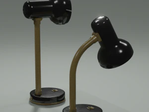 Candeeiro de mesa com l&acirc;mpada e tr&ecirc;s shaders personalizados de 2 lados para Unity Modelo 3D