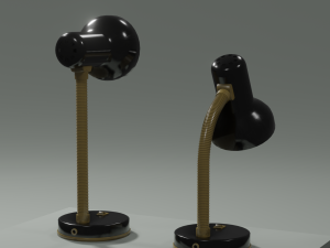Desk Lamp with Bulb and three custom 2-sided shaders for Unity Modèle 3D