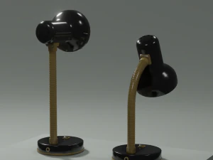 Candeeiro de mesa com l&acirc;mpada e tr&ecirc;s shaders personalizados de 2 lados para Unity Modelo 3D