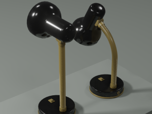 Desk Lamp with Bulb and three custom 2-sided shaders for Unity Modèle 3D