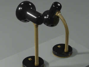 Candeeiro de mesa com l&acirc;mpada e tr&ecirc;s shaders personalizados de 2 lados para Unity Modelo 3D