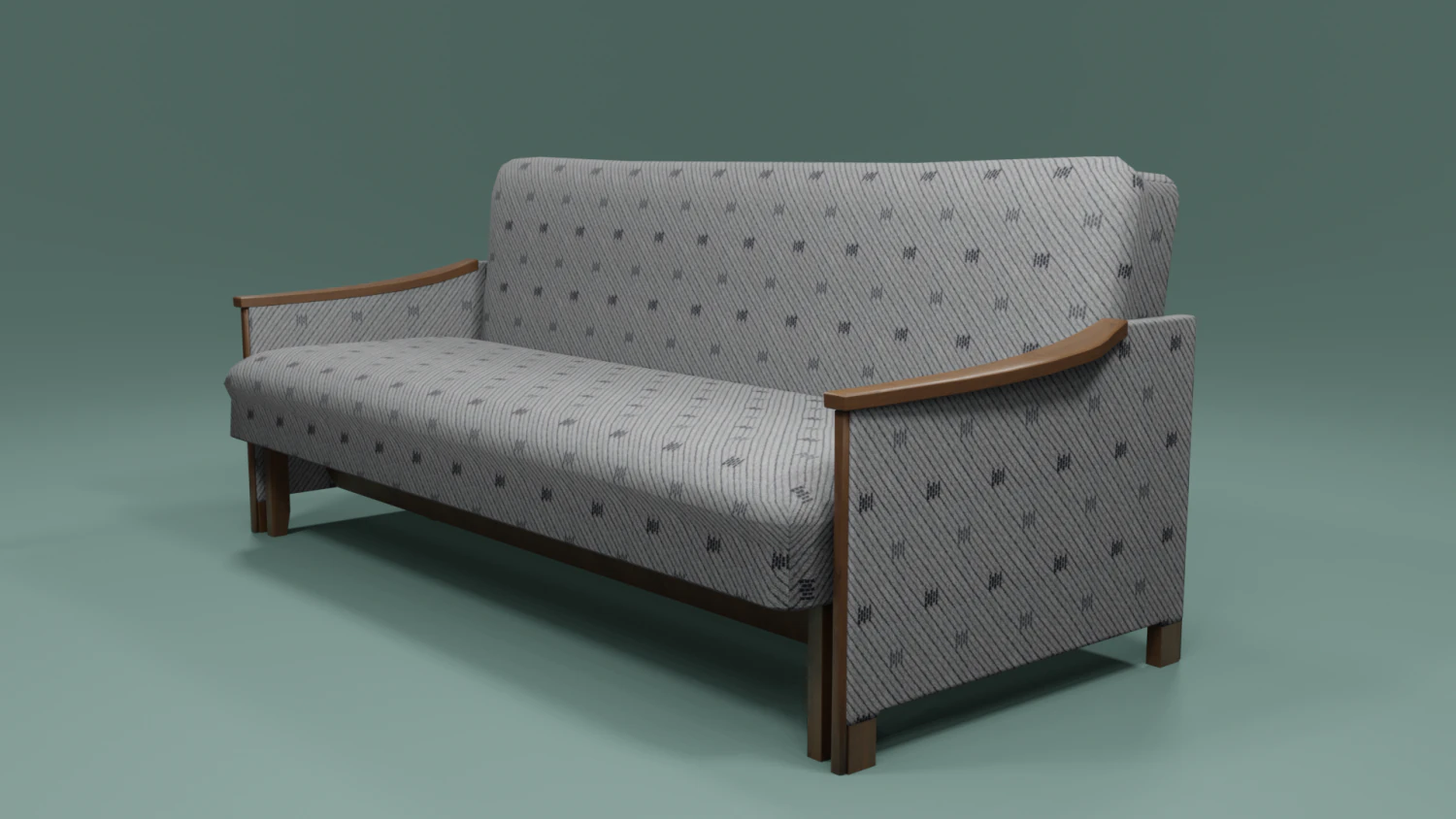 Soviet sofa of the 1960s 3D Model .c4d .max .obj .3ds .fbx .stl .blend 