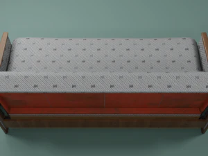 Soviet sofa of the 1960s 3D Model