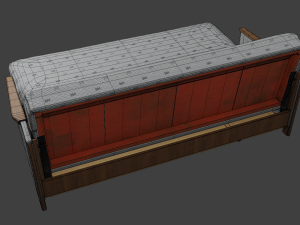 Soviet sofa of the 1960s 3D Model