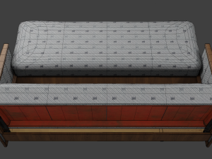 Soviet sofa of the 1960s 3D Model