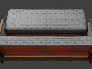 Soviet sofa of the 1960s 3D Model